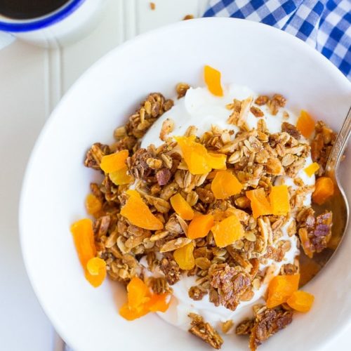 Clustery Granola with Almonds & Dried Apricots She Likes Food