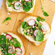 Fresh Spring Toasts with Hummus-image