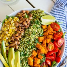 Green Sorghum Burrito Bowls with Roasted Sweet Potato-image