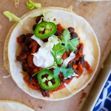 Inside Out Enchiladas with Black Beans & Spiralized Sweet Potato-image