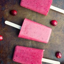 Leftover Cranberry Sauce & Greek Yogurt Popsicles-image