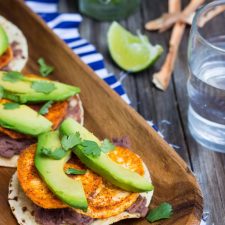 Roasted Sweet Potato, Black Bean & Avocado Tostadas-image