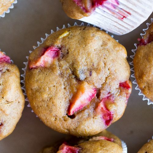 Strawberry Banana Breakfast Muffins {Gluten Free, Refined Sugar Free} She Likes Food