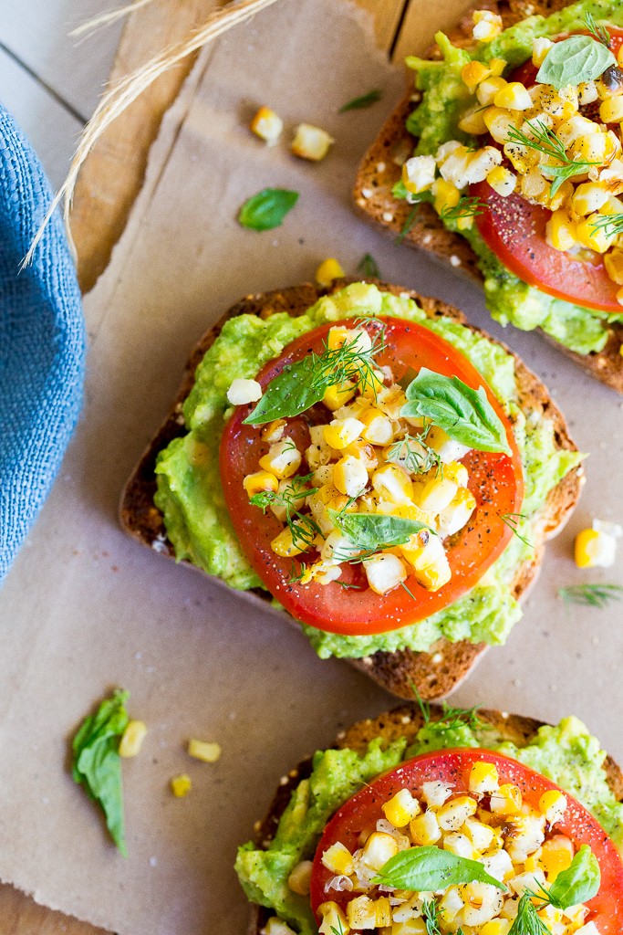 summer avocado toast with