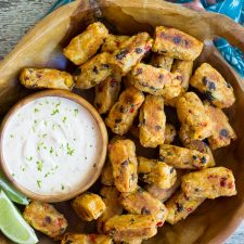 Tex Mex Tater Tots with Creamy Chipotle Lime Dip-image