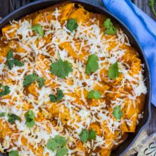 Veggie Enchiladas with Pumpkin Enchilada Sauce {gluten free + vegan}-image