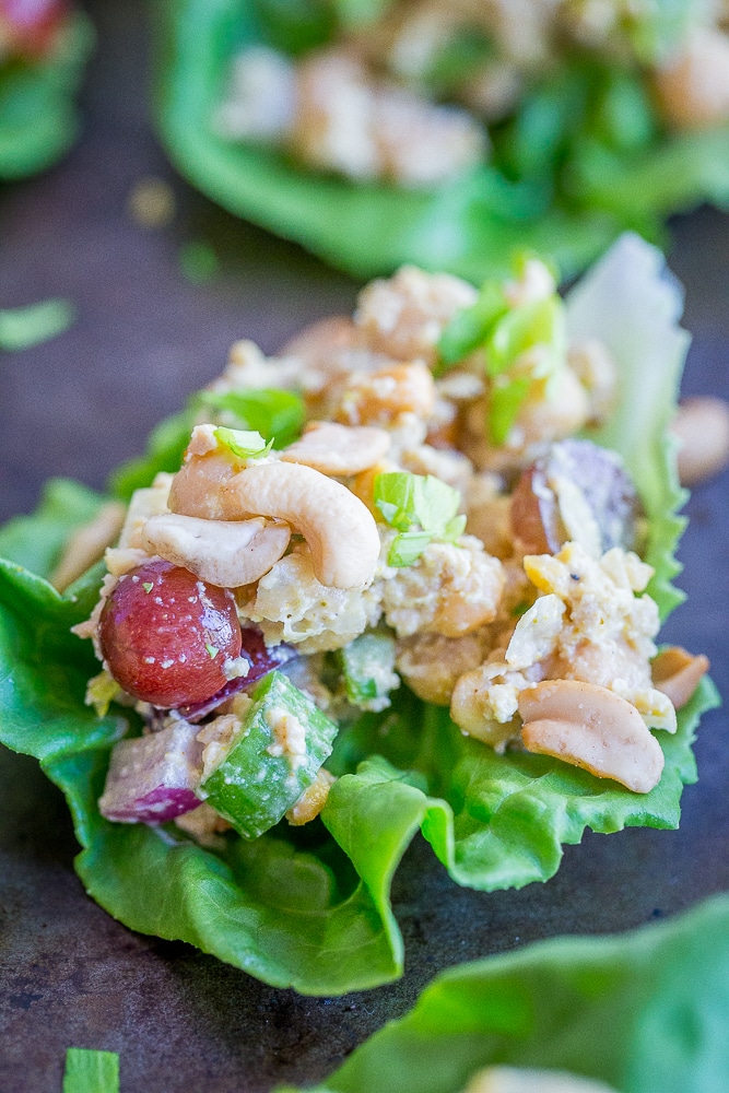 10 Minute Curried Chickpea Tofu Lettuce Wraps-6523