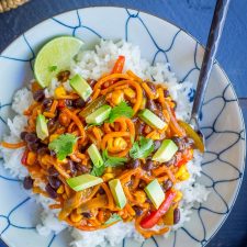 Spiralized Sweet Potato Enchilada Bowls-image