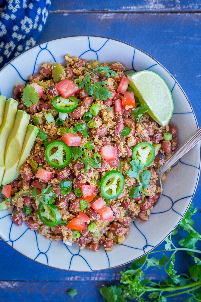 30 Minute Red Beans and Cauliflower Rice-7405