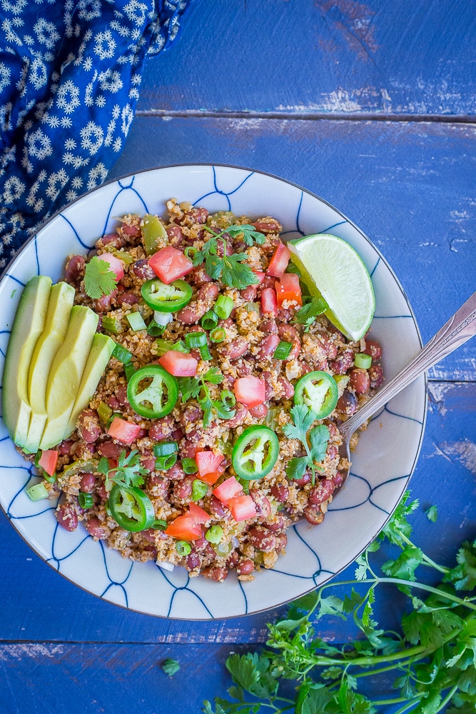 30 Minute Red Beans and Cauliflower Rice-7426