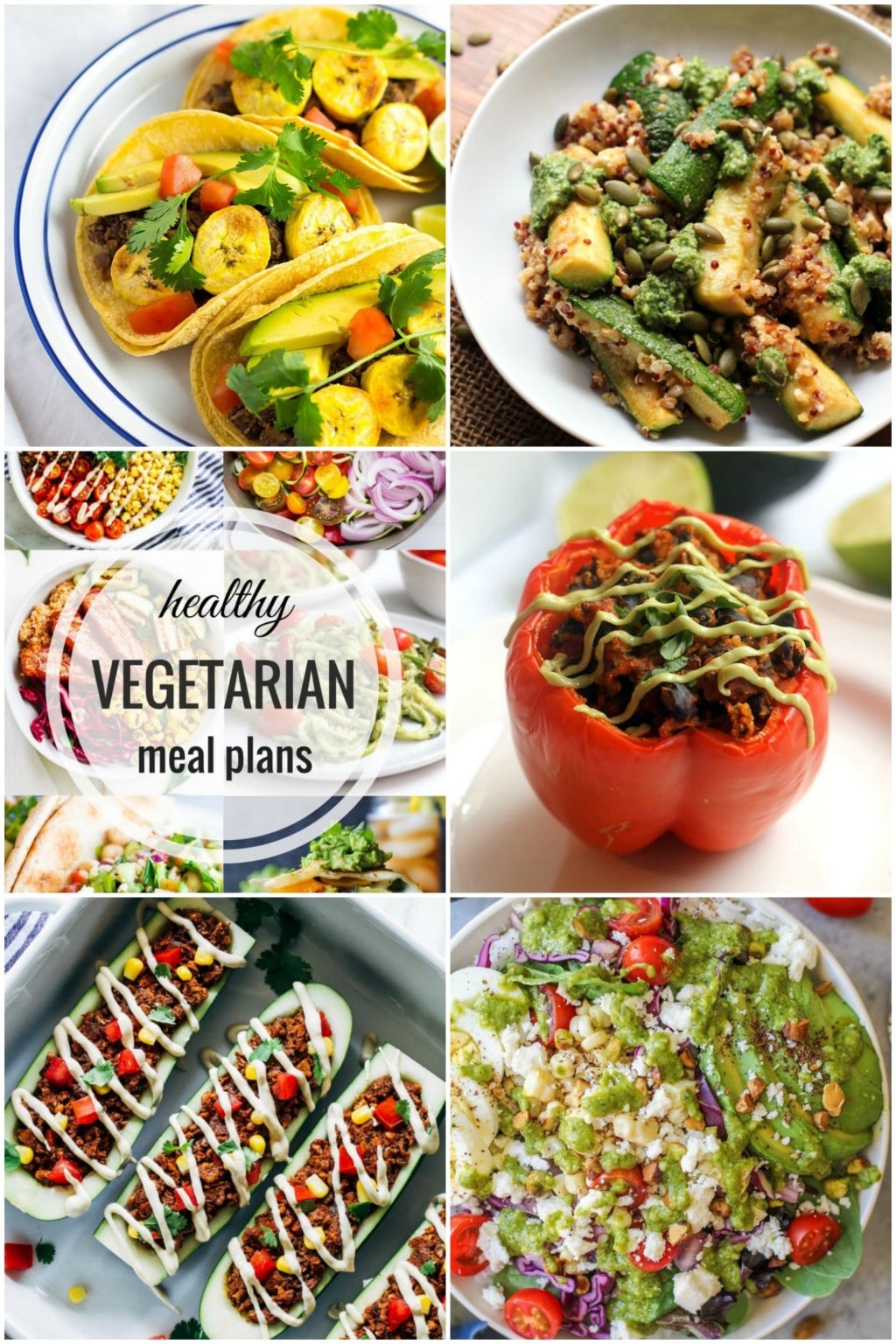 Healthy Vegetarian Meal Plan - Week 54 - She Likes Food