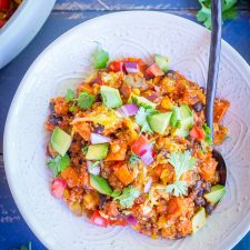 Sweet Potato Quinoa &amp; Veggie Enchilada Bake-image