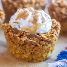 Healthy Pumpkin Pie Baked Oatmeal Cups-image