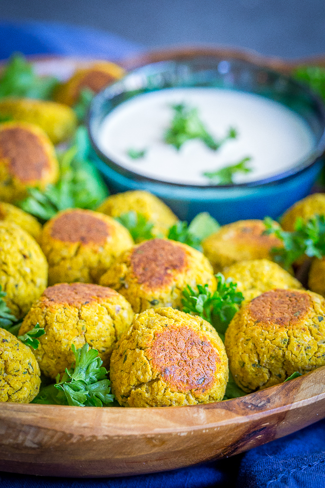 These Roasted Butternut Squash Falafel Bites are a healthy and delicious fall appetizer that everyone will love! They're gluten free, vegan and refined sugar free!