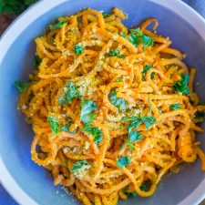 Garlic Parmesan Sweet Potato Noodles {Vegan}-image