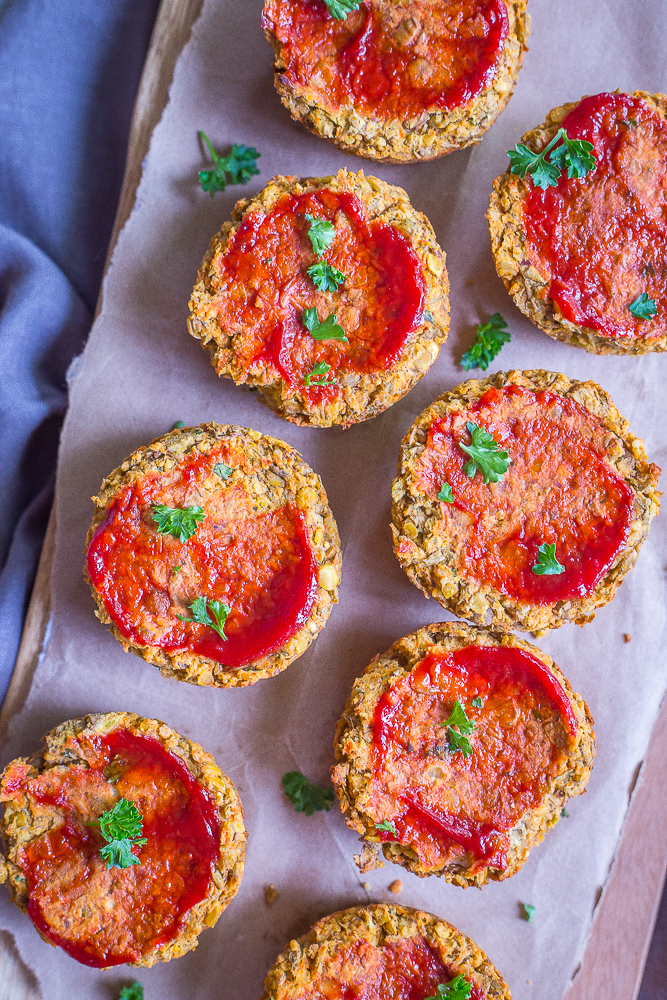 These Vegan Lentil Meatloaf Cups will be the perfect main dish for your vegan or vegetarian holiday table! They're flavorful, filling and healthy!