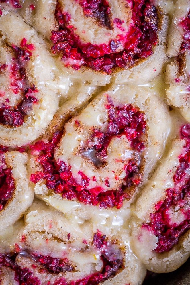 These Gluten Free Orange Cranberry Cinnamon Rolls are also vegan! They're delicious and so flavorful! Perfect for breakfast!