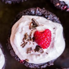 Healthier Chocolate Cupcakes with Raspberries {Gluten Free, Vegan, Refined Sugar Free}-image