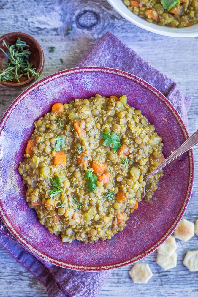 Curried Lentil Quinoa Soup