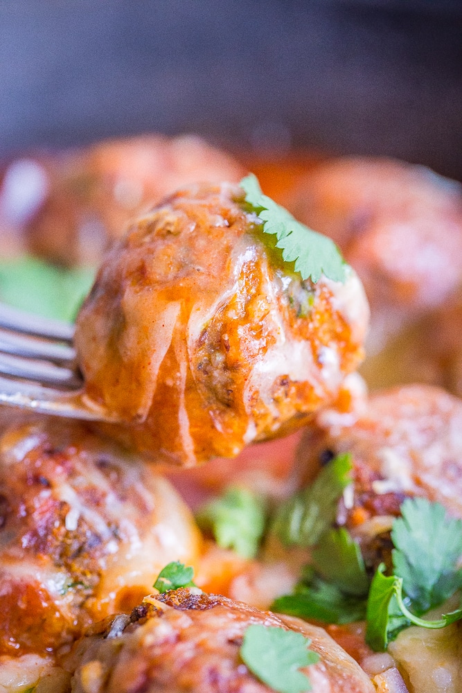 Sweet Potato & Black Bean Vegetarian Meatball Enchilada Bake She