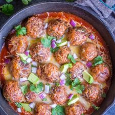 Sweet Potato &amp; Black Bean Vegetarian Meatball Enchilada Bake-image