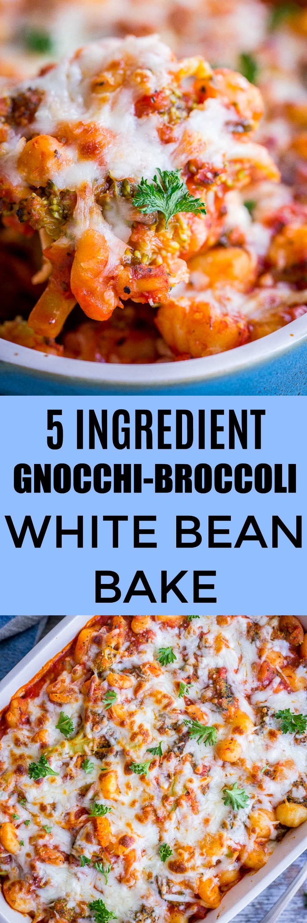 5 Ingredient Gnocchi, Broccoli and White Bean Bake She Likes Food
