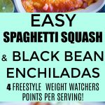 Easy Spaghetti Squash and Black Bean Enchiladas Pinterest long pin