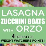 Lasagna Zucchini Boats with Orzo Pinterest long pin