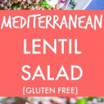 Mediterranean Lentil Salad Pinterest long pin