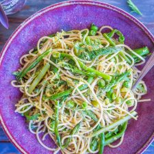Spring Vegetable Pasta with Lemon and Garlic-image