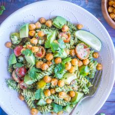 Southwestern Pesto Pasta with Crispy Chickpeas-image