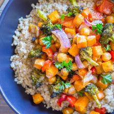 Sheet Pan Roasted Vegetable and Chickpea Bowls-image