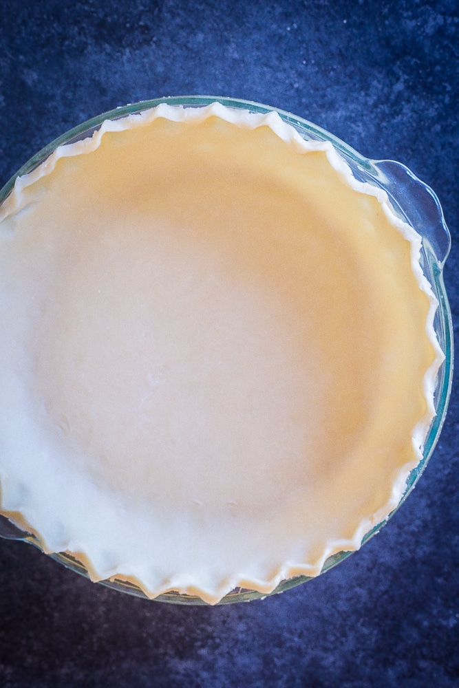 Perfect Coconut Oil Pie Crust in pie pan
