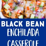 Pinterest long pin for Black Bean Enchilada Casserole with Butternut Squash