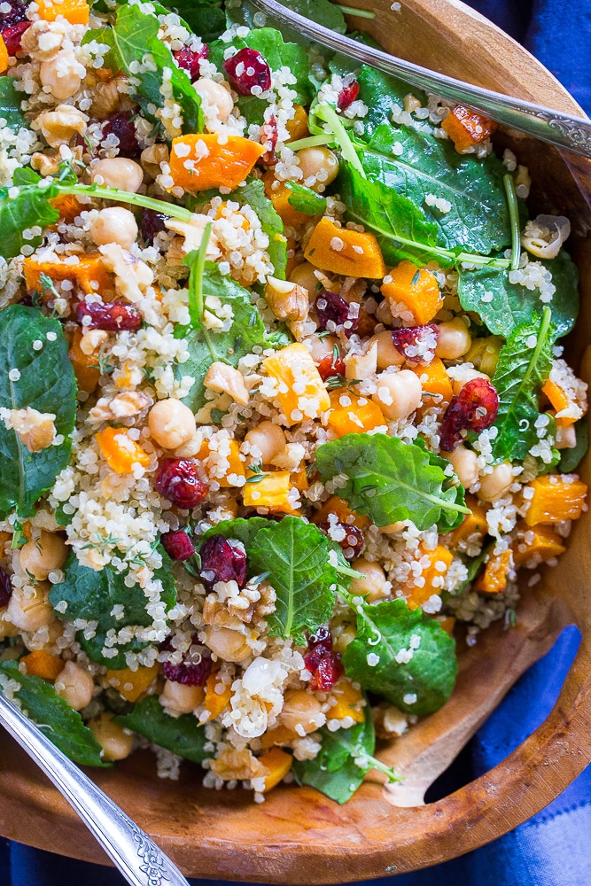 Schüssel Winter-Quinoa-Salat