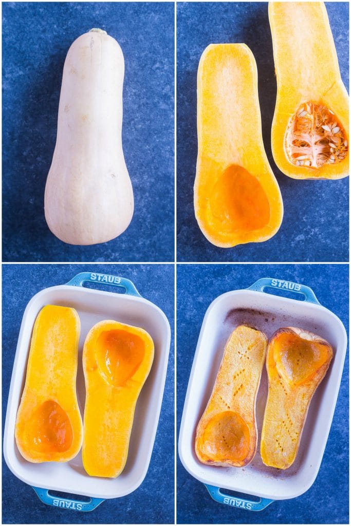 Step by step photos on exactly how to make a whole roasted butternut squash - How to Roast Butternut Squash