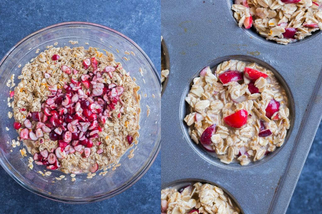 Batter for Orange Cranberry Baked Oatmeal Cups