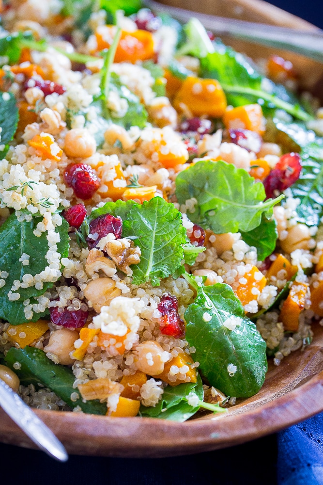 Close up of Winter Quinoa Salad