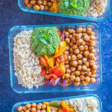 Chickpea Fajita Meal Prep Bowls with Cilantro Lime Pesto-image
