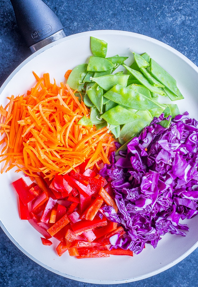 Ingredients for this easy Vegetarian Stir Fry Recipe