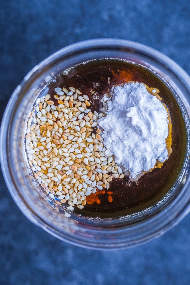 Close up of ingredients for this healthy best stir fry sauce