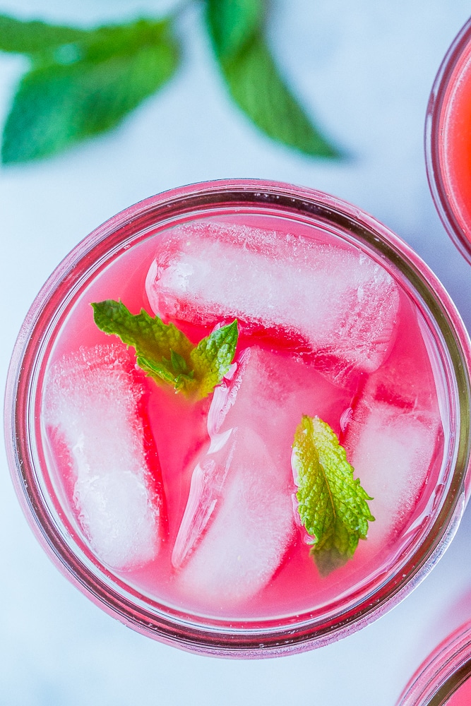 Flatlay photo of Watermelon Juice