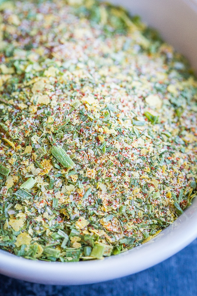 Close up of this Healthy Homemade Ranch Seasoning Mix