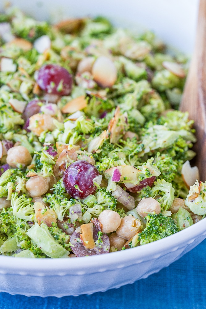 Close up of Creamy Broccoli Salad