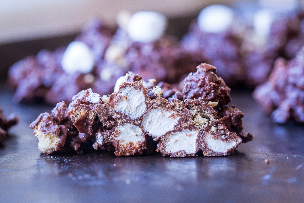 Inside view of No Bake S'mores cookie recipe