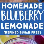 Pinterest collage pin for Homemade Blueberry Lemonade