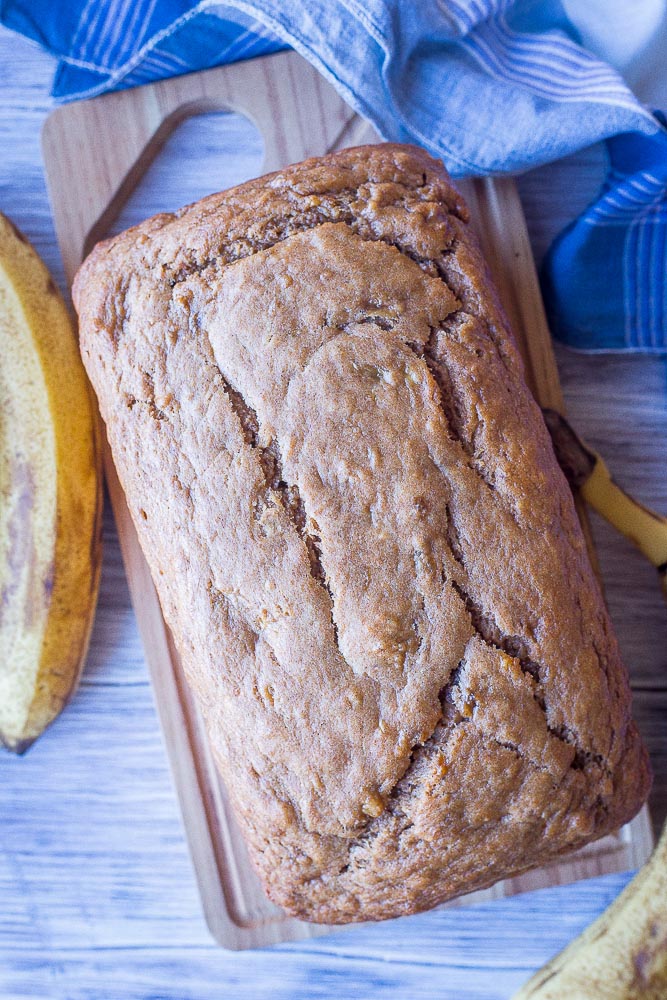 Whole loaf of healthy banana bread
