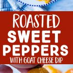 Pinterest collage pin for roasted sweet peppers