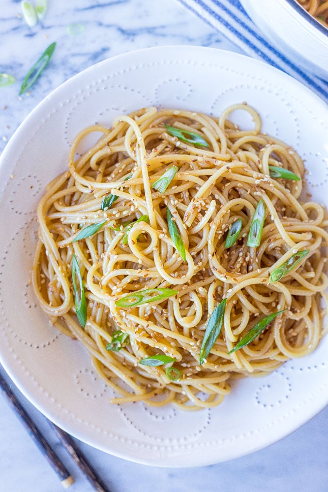 Big bowl of sesame noodles