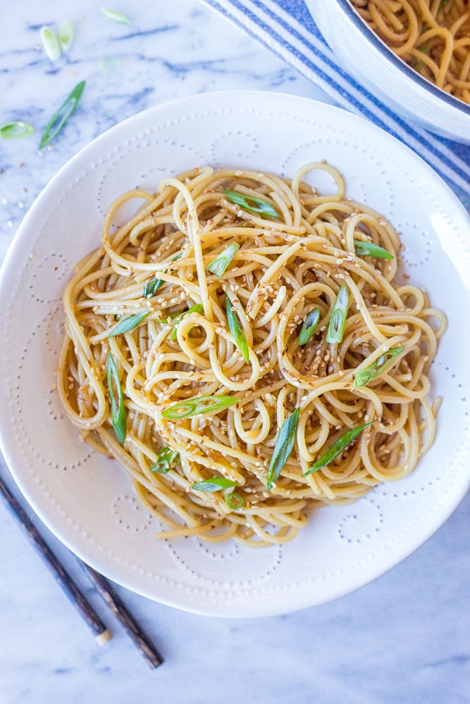 Big bowl of sesame noodles